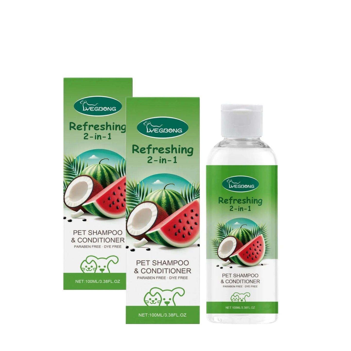 YEGBONG Refreshing 2-In-1 Pet Shampoo And Conditioner Itch Skin Moisturizing Dirt Odor Removal  Conditioner Dog Shower Gel