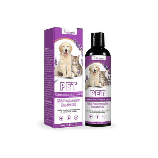 Lavender Shampoo and Conditioner Natural Pet Shampoo Derived From Natural Ingredients Cat-friendly，Pet Shampoo,gentle Cleansing